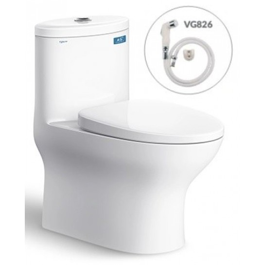 Bồn Cầu Viglacera V37S Xả Xoáy Nắp Êm V37 + Vòi Xịt VG826