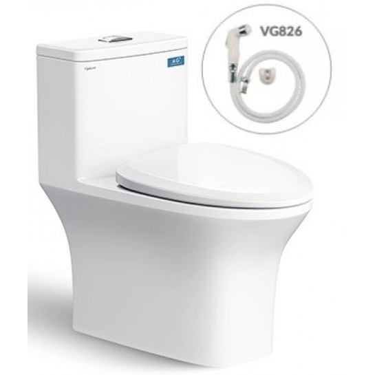 Bồn Cầu Viglacera V72 Nắp Êm + Vòi Xịt VG826
