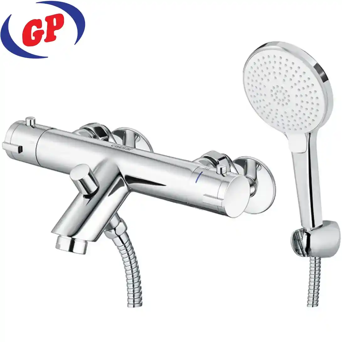 Vòi Sen Nhiệt Độ Nóng Lạnh Caesar TS617, Tay Sen Chỉnh 3 Chế Độ