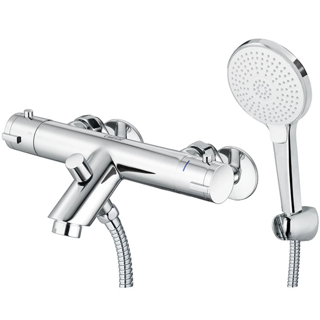 Vòi Sen Nhiệt Độ Nóng Lạnh Caesar TS617, Tay Sen Chỉnh 3 Chế Độ