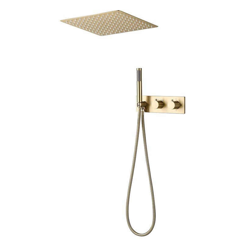 Sen tắm đứng nóng lạnh âm trần KANISS KS-9015A, mạ vàng