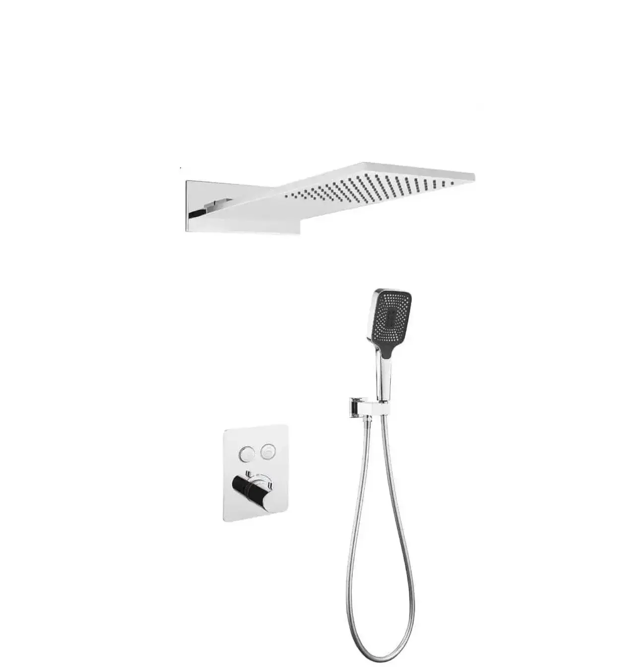 Sen tắm đứng âm tường Kaniss KS-2080VP, đồng thau mà Crome,  Công nghệ Nhật Bản