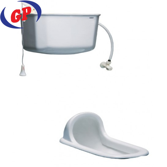 Bồn Cầu Xổm CAESAR C1230+BF525 Kèm Bộ Xả