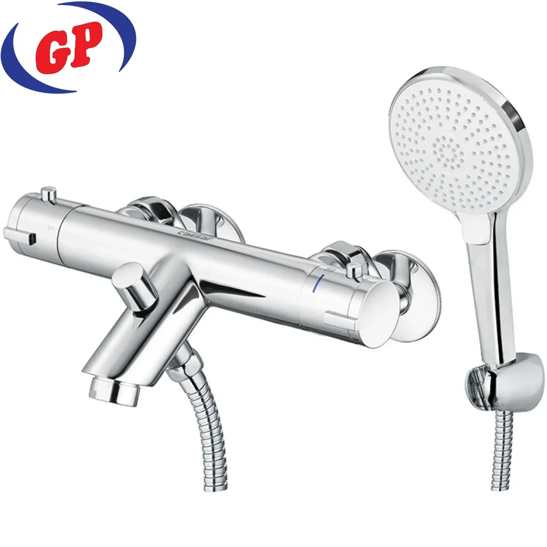 Vòi Sen Nhiệt Độ Nóng Lạnh Caesar TS617, Tay Sen Chỉnh 3 Chế Độ