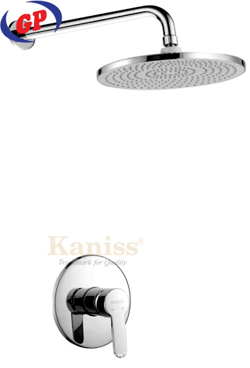 Sen Tắm Âm Tường Kaniss KS-6053N Mạ Crom - Đẳng Cấp Thiết Kế Tròn Sang Trọng