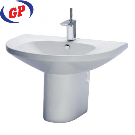 Chậu Lavabo Caesar LF2270/PF2470 Chân Ngắn Treo Tường